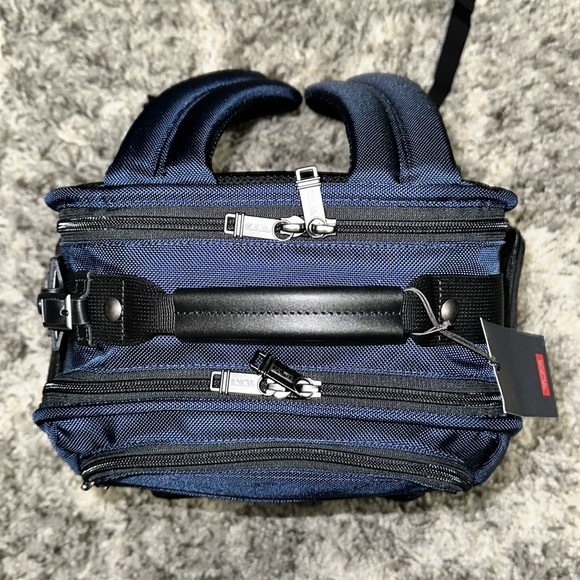 New TUMI Brief Pack Backpack in Black / Blue - Picture 3 of 16